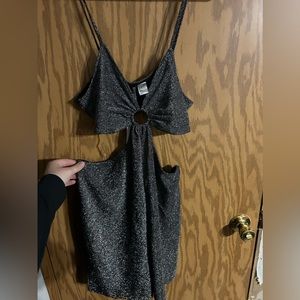 Divided sparkly romper. Size large